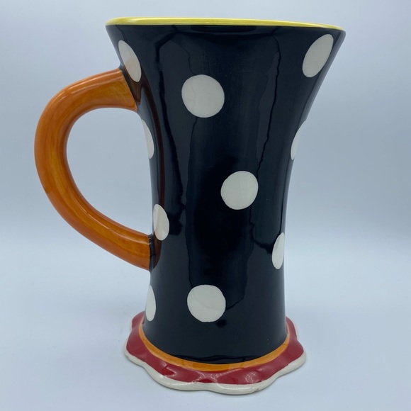 Nicole Engblom Mug With Polka Dots Rare/Funky Shape - Picture 3 of 6